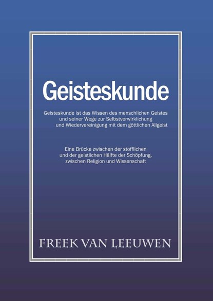 Geisteskunde, Freek van Leeuwen - Ebook Adobe PDF - 9789086664252