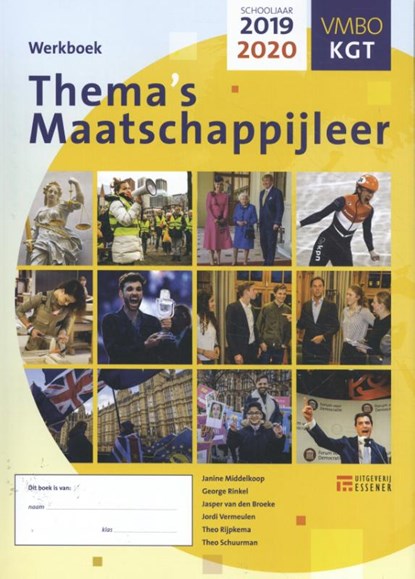 Thema's Maatschappijleer VMBO 2019-2020 Werkboek KGT, Jasper van den Broeke - Paperback - 9789086743216