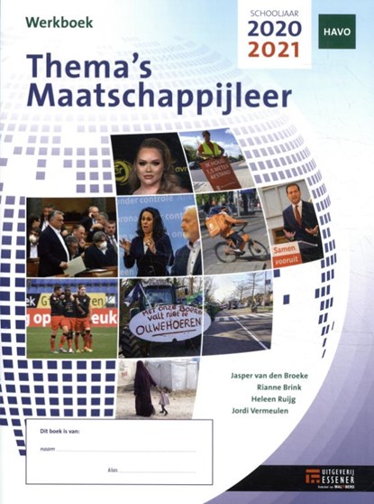 Thema's Maatschappijleer havo 2020 2021 werkboek, Jasper Van den Broeke - Paperback - 9789086743704