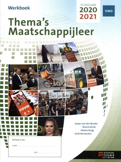 Thema's Maatschappijleer vwo 2020 2021 Werkboek, Jasper van den Broeke - Paperback - 9789086743742