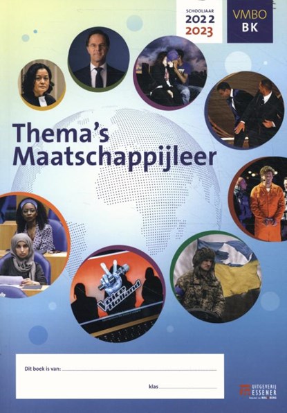 Thema's Maatschappijleer vmbo- bk 2022-2023 les/werkboek, Merijn Brada - Paperback - 9789086744947
