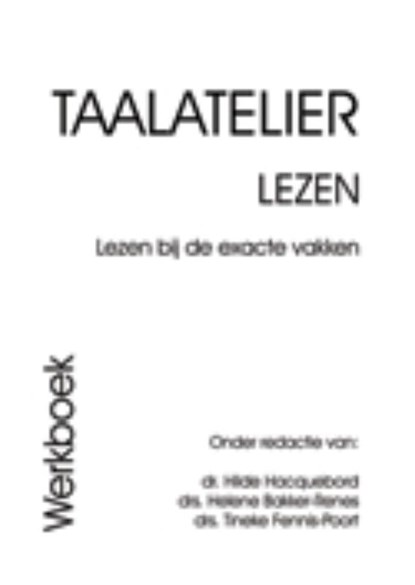 Taalatelier Exacte vakken Werkboek, Y. Dijkstra ; J. Prenger - Gebonden - 9789087080365