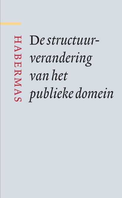 De structuurverandering van het publieke domein, Jürgen Habermas - Gebonden - 9789089534392