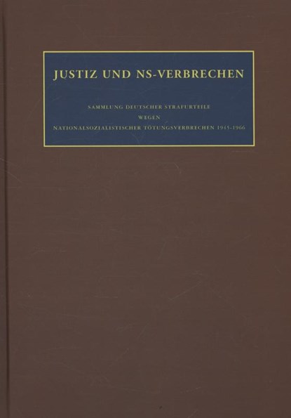 Justiz und ns-verbrechen Band 19, Christiaan F. Ruter ; Dick W. de Mildt - Gebonden - 9789089644961