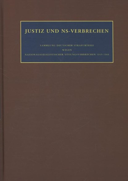 Justiz und ns-verbrechen Band 22, Christiaan F. Ruter ; Dick W. de Mildt - Gebonden - 9789089644992