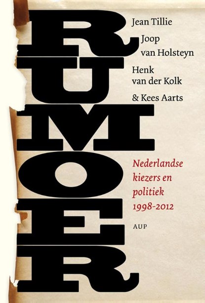 Rumoer, Jean Tillie ; Joop van Holsteijn ; Henk van der Kolk ; Kees Aarts - Paperback - 9789089646187