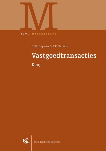 Vastgoedtransacties Koop, H.W. Heyman ; S.E. Bartels - Gebonden - 9789089746788