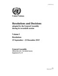 Resolutions and decisions adopted by the General Assembly during its seventieth session | United Nations: General Assembly | 