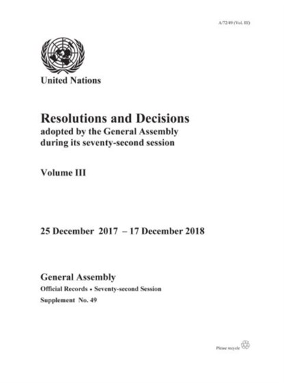 Resolutions and decisions adopted by the General Assembly during its seventy-second session, United Nations: General Assembly - Paperback - 9789218600127