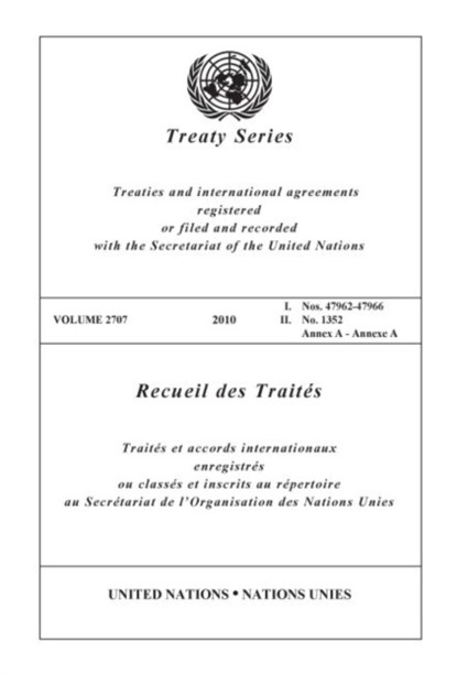 Treaty Series 2707, Office of Legal Affairs United Nations - Paperback - 9789219006812