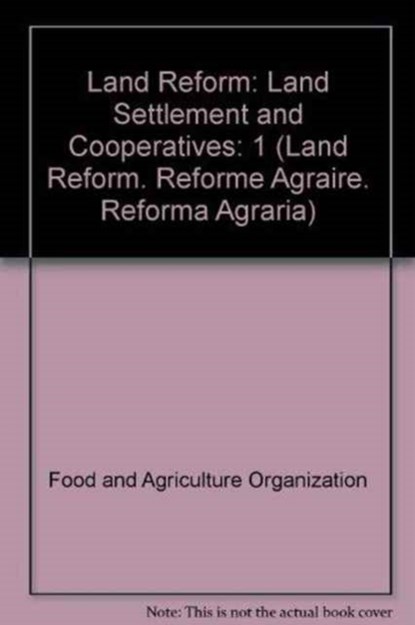 Land Reform, Food and Agriculture Organization of the United Nations - Paperback - 9789250061498