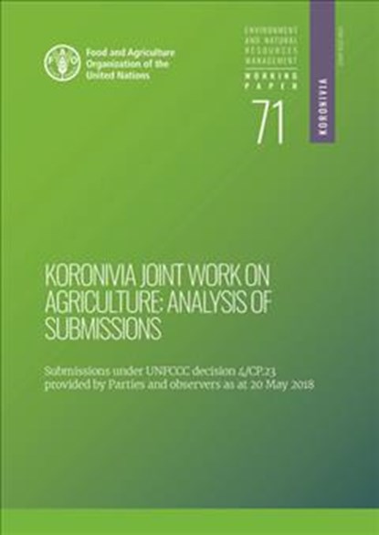 Koronivia Joint Work on Agriculture, Food and Agriculture Organization ; Maria Vincenza Chiriaco - Paperback - 9789251311288