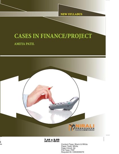 Cases in Finance / Project, Ameya Patil - Paperback - 9789351648437