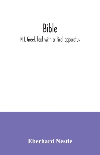 Bible, Eberhard Nestle - Paperback - 9789354034008