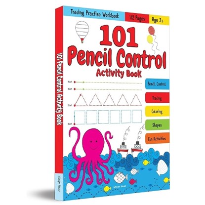 101 Pencil Control Activity Book for Kids Tracing Practise Book Age 2+, Wonder House Books - Paperback - 9789354405112