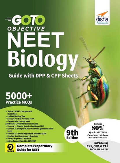 GO TO Objective NEET Biology Guide with DPP & CPP Sheets 9th Edition, Disha Experts - Paperback - 9789355640444