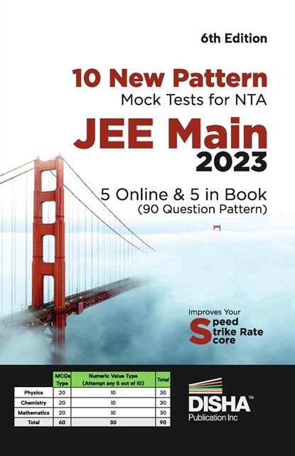 10 New Pattern Mock Tests for Nta Jee Main 20235 Online & 5 in Book (90 Question Pattern) 6th Edition | Physics, Chemistry, Mathematicspcm | Optional Questions | Numeric Value Questions Nvqs | 100% Solutions, Disha Experts - Paperback - 9789355642615