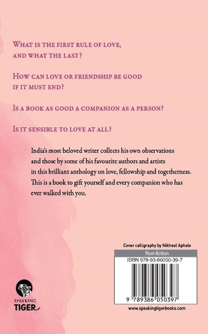 A Little Book of Love and Companionship, Ruskin Bond - Paperback - 9789386050397