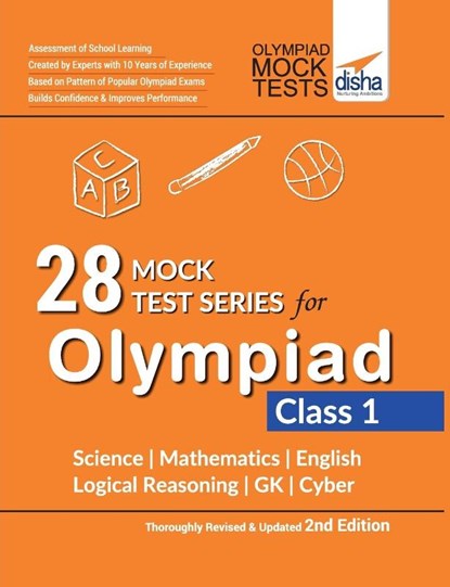 28 Mock Test Series for Olympiads Class 1 Science, Mathematics, English, Logical Reasoning, Gk & Cyber, Disha Experts - Paperback - 9789388240512