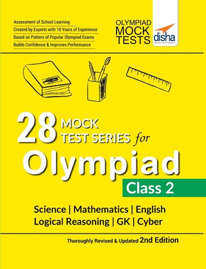 28 Mock Test Series for Olympiads Class 2 Science, Mathematics, English, Logical Reasoning, Gk & Cyber, Disha Experts - Paperback - 9789388240529