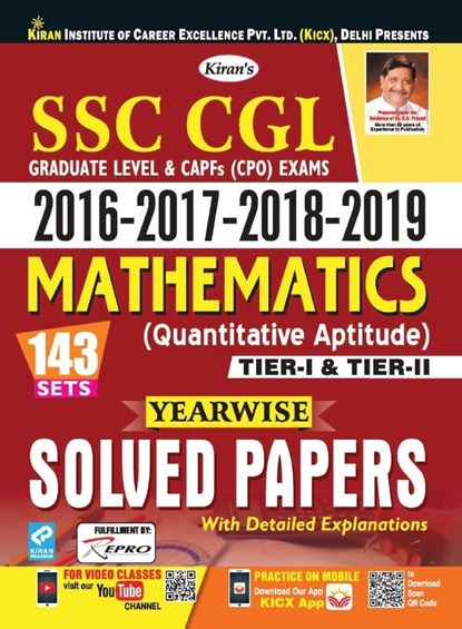 Kiran Ssc Cgl 2016-2017-2018-2019 Mathematics Yearwise 143 Solved Papers, Unknown - Paperback - 9789389554809