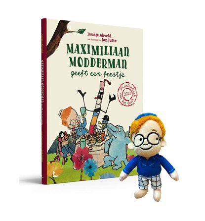 Maximiliaan Modderman geeft een feestje (met voorleesknuffeltje), Joukje Akveld - Gebonden - 9789401487702