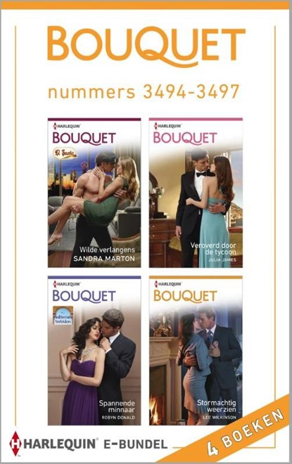 Bouquet e-bundel nummers 3494-3497 (4-in-1), Sandra Marton ; Julia James ; Robyn Donald ; Lee Wilkinson - Ebook - 9789402500936
