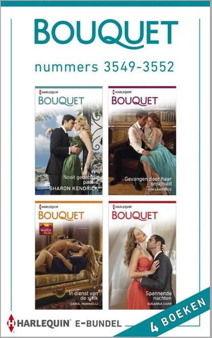 Bouquet e-bundel nummers 3549-3552 (4-in-1), Sharon Kendrick ; Kim Lawrence ; Carole Marinelli ; Susanna Carr - Ebook - 9789402505221