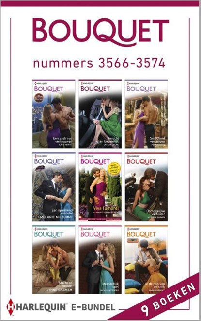 Bouquet e-bundel nummers 3566-3574 (9-in-1), Kate Hewitt ; Caitlin Crews ; Miranda Lee ; Melanie Milburne ; Marit van Bohemen ; Martin Scherstra ; Merel Munne ; Marly Jansen ; Victoria Parker ; Lynne Graham ; Michelle Conder ; Sarah Morgan - Ebook - 9789402506105