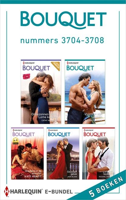 Bouquet e-bundel nummers 3704-3708 (5-in-1), Cathy Williams ; Elizabeth Power ; Kate Hewitt ; Maya Blake ; Rachael Thomas - Ebook - 9789402516777
