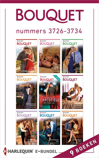 Bouquet e-bundel nummers 3726-3734 (9-in-1), Lynne Graham ; Annie West ; Joss Wood ; Julia James ; Melanie Milburne ; Tara Pammi ; Fiona Harper ; Amy Andrews ; Michelle Smart ; Rachael Thomas ; Susan Stepens ; Cathy Williams - Ebook - 9789402523898