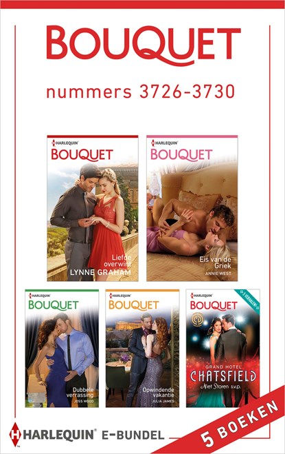 Bouquet e-bundel nummers 3726-3730 (5-in-1), Lynne Graham ; Annie West ; Joss Wood ; Julia James ; Melanie Milburne ; Tara Pammi ; Fiona Harper ; Amy Andrews - Ebook - 9789402523904