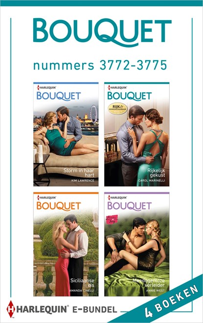 Bouquet e-bundel nummers 3772-3775 (4-in-1), Kim Lawrence ; Carole Marinelli ; Amanda Cinelli ; Annie West - Ebook - 9789402525267
