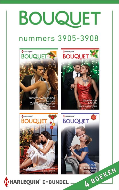 Bouquet e-bundel nummers 3905 - 3908, Fleur van Ingen ; Natalie Rivers ; Natalie Anderson ; Michelle Smart ; Louise Fuller - Ebook - 9789402532043