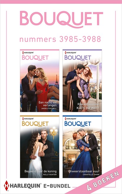 Bouquet e-bundel nummers 3985 - 3988, Angela Bissell ; Kate Hewitt ; Kelly Hunter ; Chantelle Shaw - Ebook - 9789402536584
