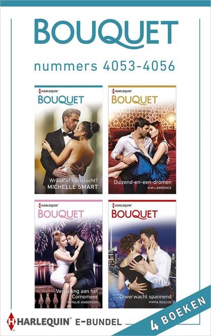 Bouquet e-bundel nummers 4053 - 4056, Michelle Smart ; Kim Lawrence ; Natalie Anderson ; Pippa Roscoe - Ebook - 9789402540536