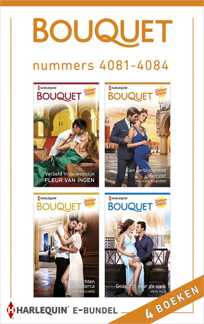 Bouquet e-bundel nummers 4081 - 4084, Fleur van Ingen ; Melanie Milburne ; Cathy Williams ; Heidi Rice - Ebook - 9789402541762