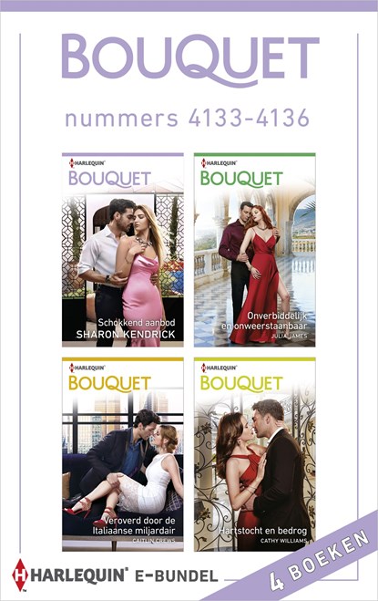 Bouquet e-bundel nummers 4133 4136, Sharon Kendrick ; Julia James ; Caitlin Crews ; Cathy Williams - Ebook - 9789402544718