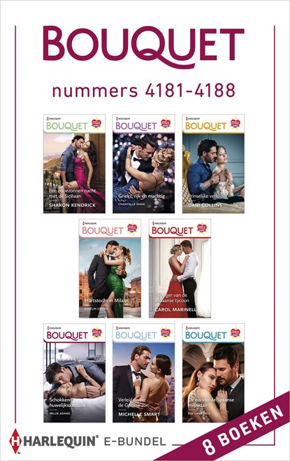 Bouquet e-bundel nummers 4181 - 4188, Sharon Kendrick ; Chantelle Shaw ; Dani Collins ; Caitlin Crews ; Carol Marinelli ; Millie Adams ; Michelle Smart ; Kim Lawrence - Ebook - 9789402547290