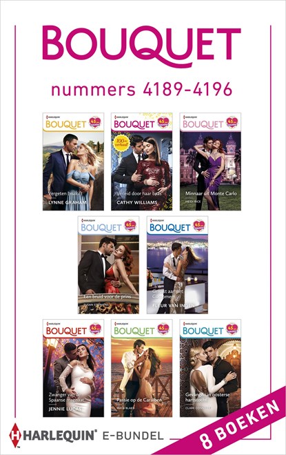 Bouquet e-bundel nummers 4189 - 4196, Lynne Graham ; Cathy Williams ; Heidi Rice ; Susan Stephens ; Fleur van Ingen ; Jennie Lucas ; Maya Blake ; Clare Connelly - Ebook - 9789402547689