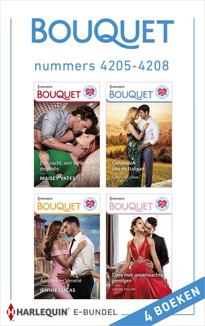 Bouquet e-bundel nummers 4205 - 4208, Maisey Yates ; Cathy Williams ; Jennie Lucas ; Louise Fuller - Ebook - 9789402548549