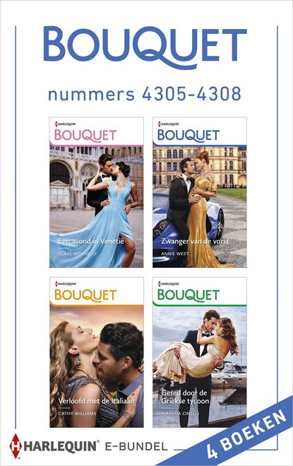 Bouquet e-bundel nummers 4305 - 4308, Clare Connelly ; Annie West ; Cathy Williams ; Amanda Cinelli - Ebook - 9789402553871