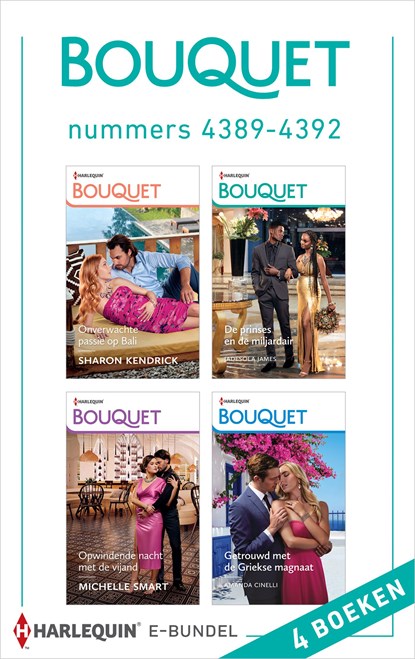 Bouquet e-bundel nummers 4389 - 4392, Sharon Kendrick ; Michelle Smart ; Amanda Cinelli ; Jadesola James - Ebook - 9789402558807