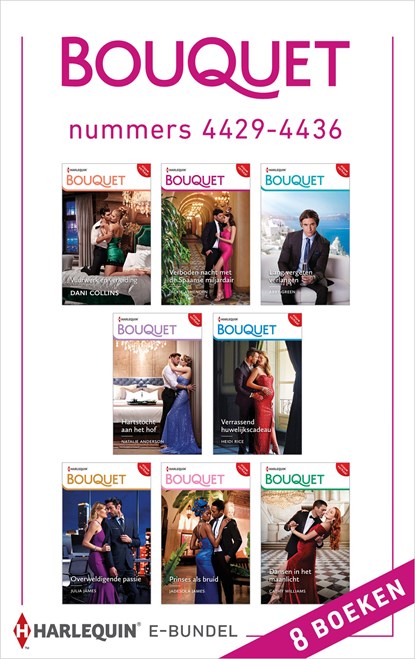 Bouquet e-bundel nummers 4429 - 4436, Cathy Williams ; Abby Green ; Heidi Rice ; Julia James ; Dani Collins ; Jackie Ashenden ; Natalie Anderson ; Jadesola James - Ebook - 9789402560909