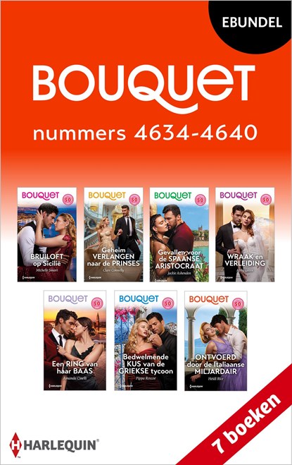 Bouquet e-bundel nummers 4634 - 4640, Michelle Smart ; Pippa Roscoe ; Heidi Rice ; Clare Connelly ; Jackie Ashenden ; Abby Green ; Amanda Cinelli - Ebook - 9789402575255