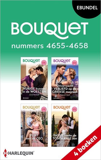 Bouquet e-bundel nummers 4655 - 4658, Carol Marinelli ; Fleur van Ingen ; Lucy King ; Kim Lawrence - Ebook - 9789402576818
