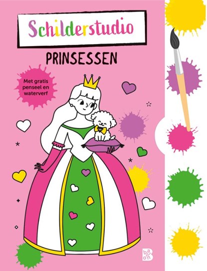 Kleurboek met verfpalet en penseel Prinsessen, niet bekend - Paperback - 9789403229805