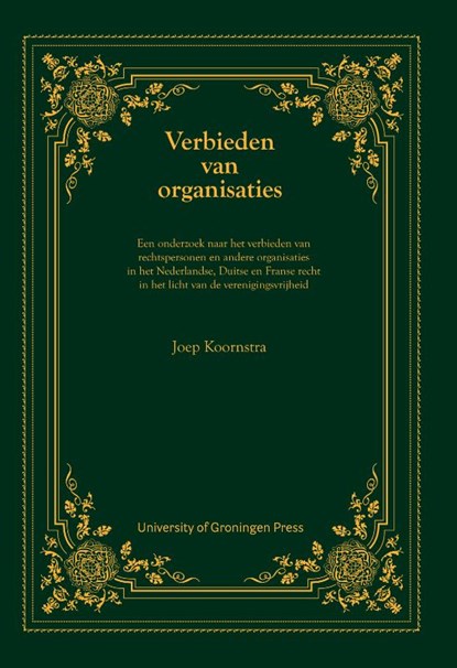 Verbieden van organisaties, Joep Koornstra - Paperback - 9789403430591