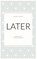 Later, Hilde EVENS - Paperback - 9789403636498