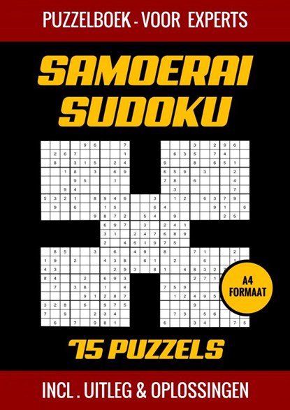 Samoerai Sudoku - Puzzelboek voor Experts - 75 Puzzels, Puzzelboek Shop - Paperback - 9789403716046